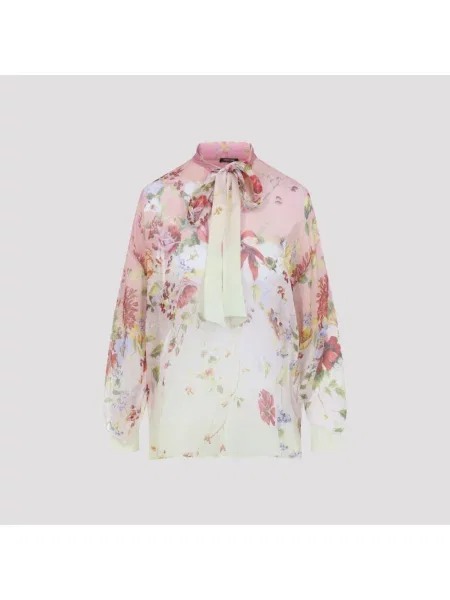 Bluzka Roberto Cavalli szyfonowa z nadrukiem