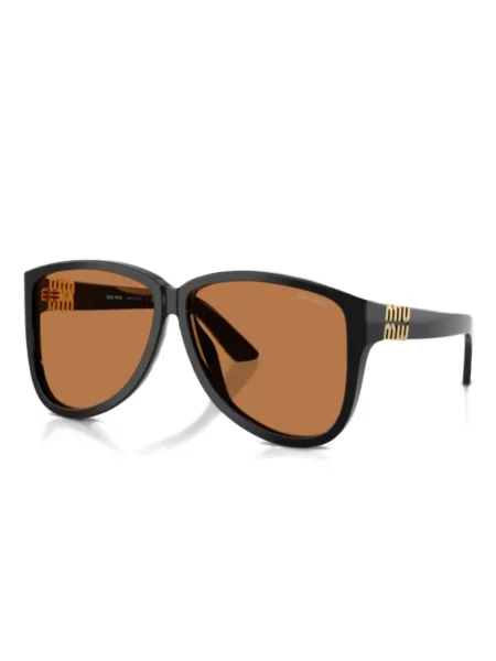 Ochelari de soare Miu Miu Eyewear cu imprimeu geometric negru