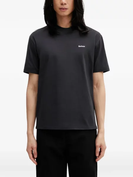 Tricou Barbour cu broderie negru