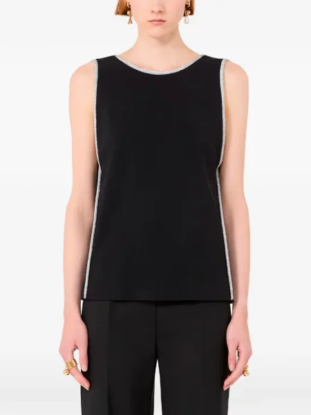 Stras top Sportmax fără mâneci negru