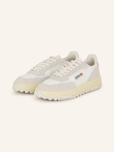 Sneakersy Autry zamszowe z siateczki białe