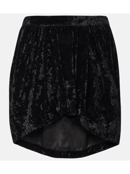 Fustă Isabel Marant de catifea negru