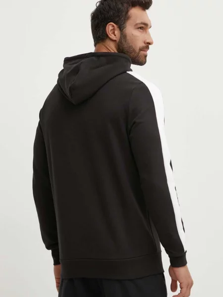 Puma bluza czarny z kapturem z nadrukiem