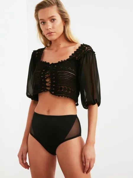 Bikini Trendyol tiulowe czarne