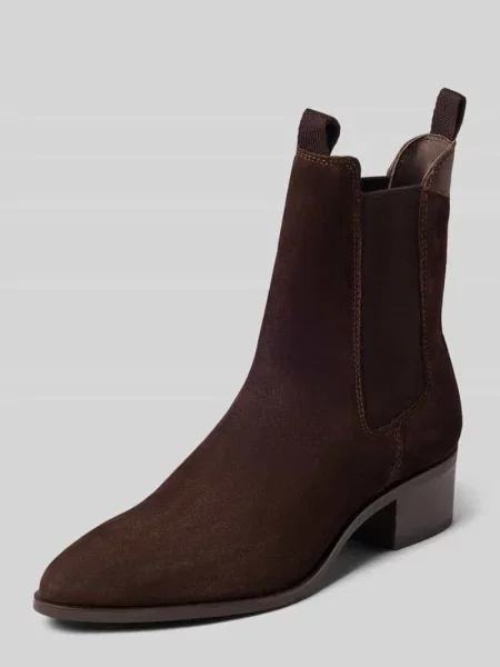 Botki z naturalnej skóry bydlęcej model St Broomly' Gant brązowe