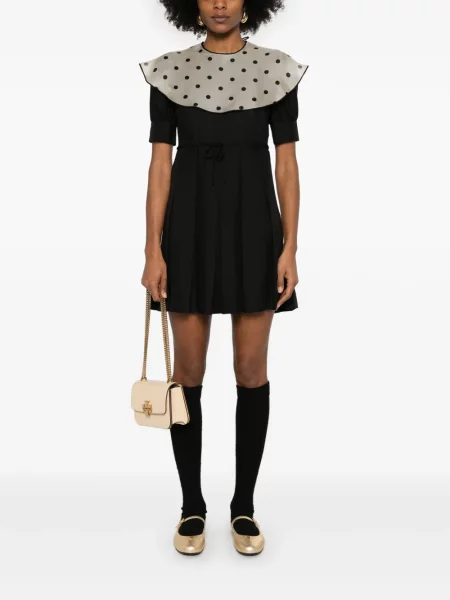 Rochie mini Valentino Garavani cu buline cu imagine de costum negru