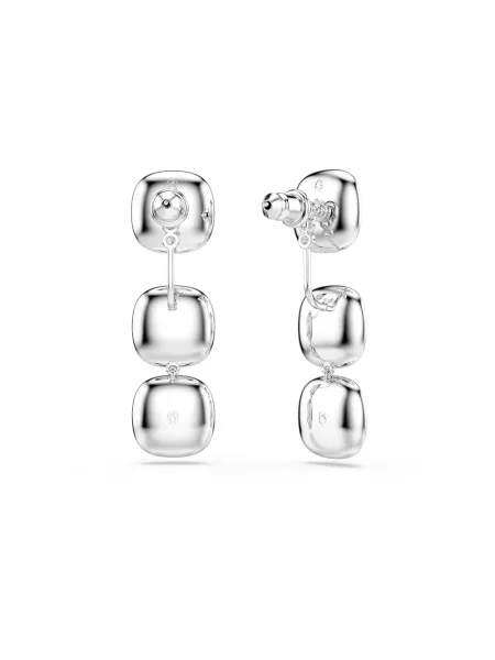Swarovski kolczyki metalowe z kryształem Swarovski UNA szare