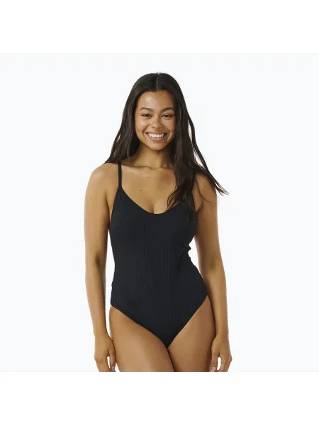 Női egyrészes fürdőruha Rip Curl Premium Cheeky fekete. Méret: XL fekete