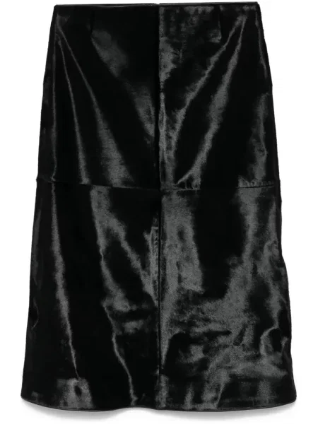 Fustă midi Toteme până la genunchi negru