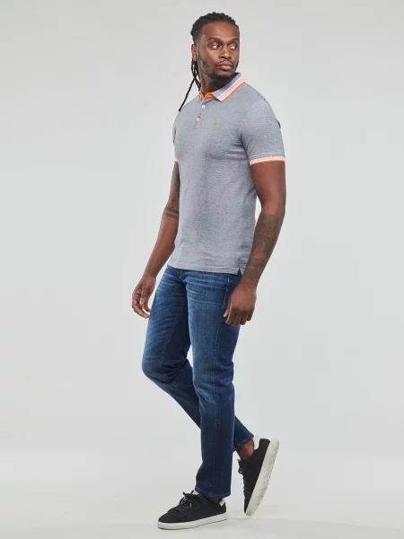 Tricou polo Jack & Jones gri