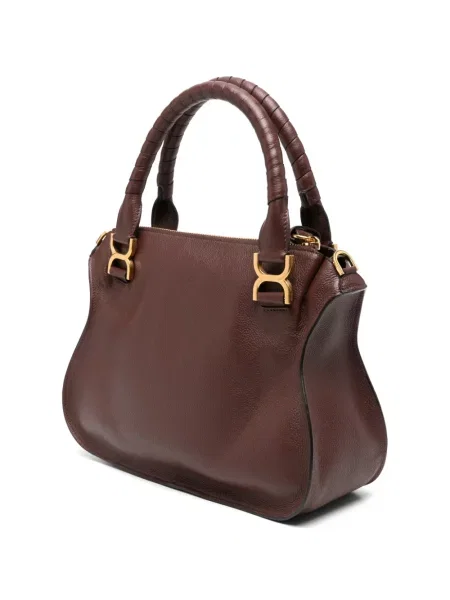 Bőr shopper táska Chloe barna