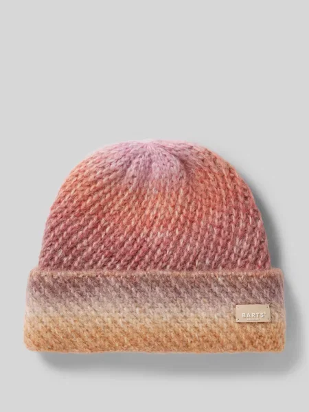 Czapka z dzianiny z detalem z logo model ‘Fanatail’ Barts różowa