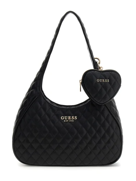GUESS Geantă de umăr ATABEY' negru