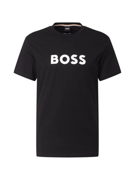 Tricou Boss Black cu autograf negru