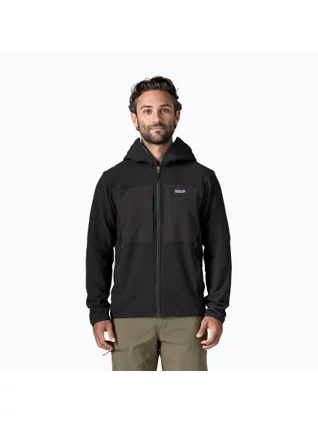 Кофта трекінгова Patagonia R2 TechFace Hoody black чорний