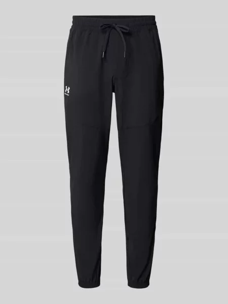 Spodnie dresowe o kroju tapered z nadrukiem logo model Vibe' Under Armour czarne