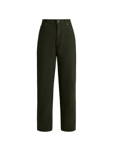 Cu centură pantaloni Kiton verde