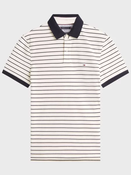 Смугасте поло Tommy Hilfiger біле