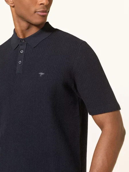 Fynch-Hatton Dzianinowa Koszulka Polo blau granatowe