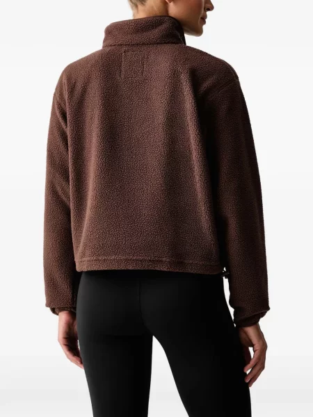 Pulover Columbia din fleece cu autograf maro
