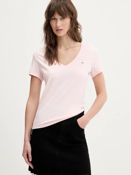 Tommy Jeans tričko růžové