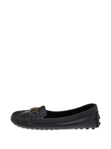 Pantofi loafer Tory Burch din piele cu autograf negru