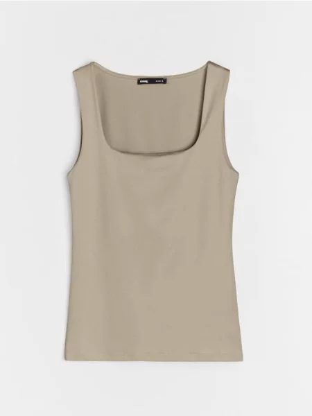 Класичний топ бежевий
