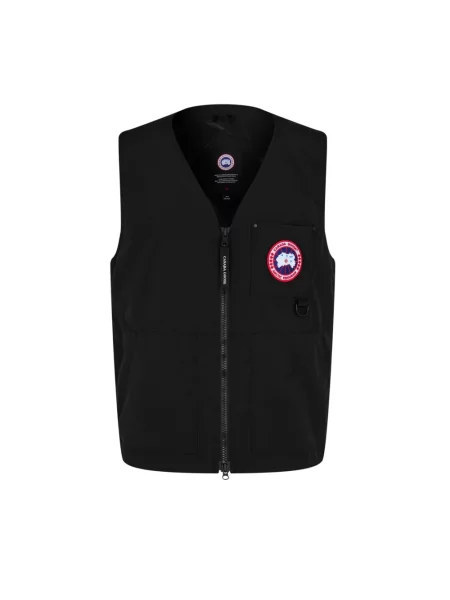 Kamizelka Canada Goose z logo czarna