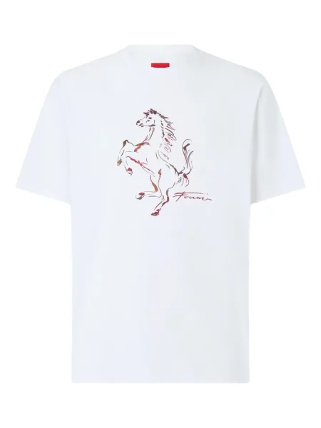 Tricou Ferrari alb