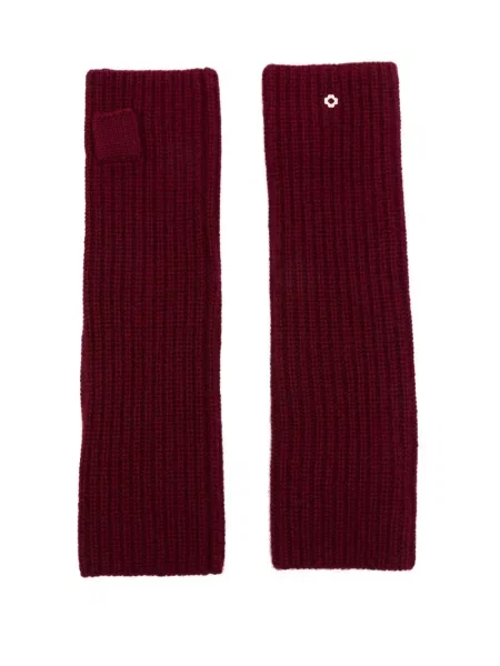 Mănuși Maje cu model floral roșu