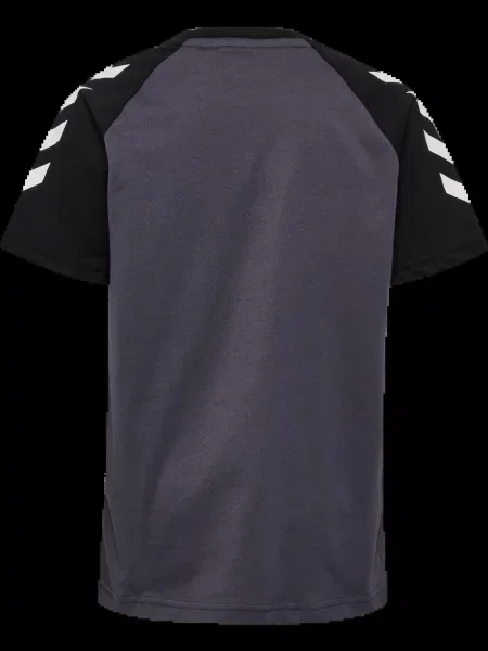 Hummel hmlJR LOGO T-SHIRT S/S z bawełny organicznej dla dzieci – BLACK/EBONY czarna