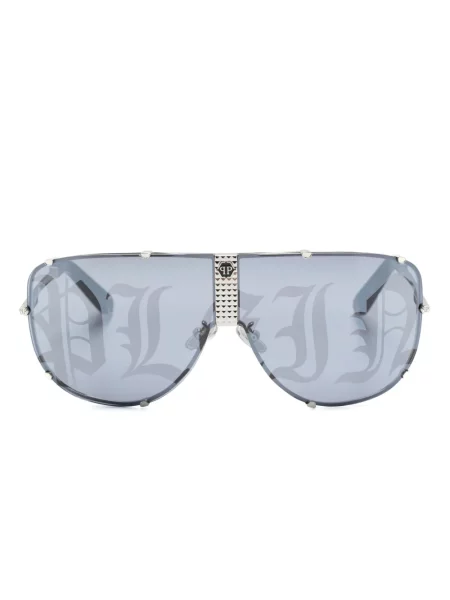 Ochelari de soare Philipp Plein Eyewear cu imagine argintiu