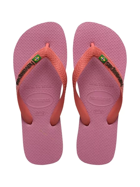 Havaianas japonke BRASIL LOGO roza