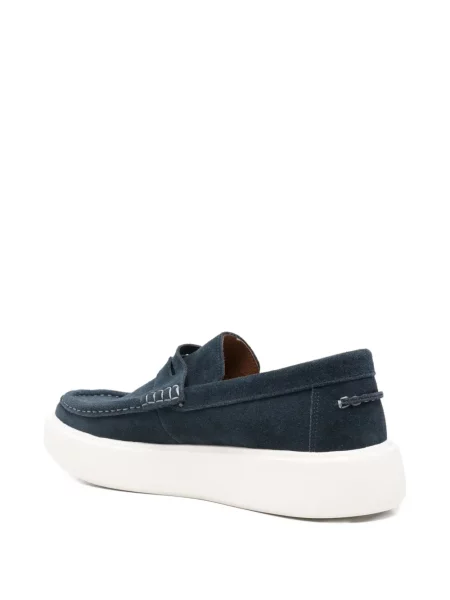 Pantofi loafer Sergio Moretti Firenze din piele de căprioară albastru