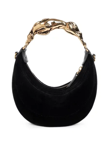Geantă shopper Chloé de catifea negru
