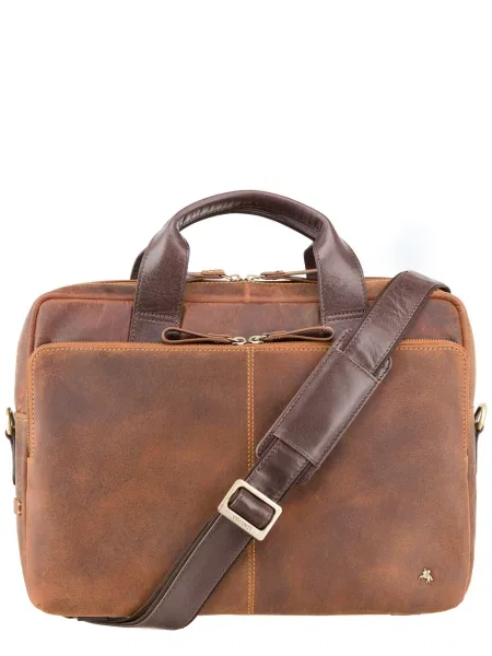 Кожаная сумка Visconti коричневая