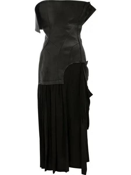 Rochie Yohji Yamamoto de mătase de costum negru