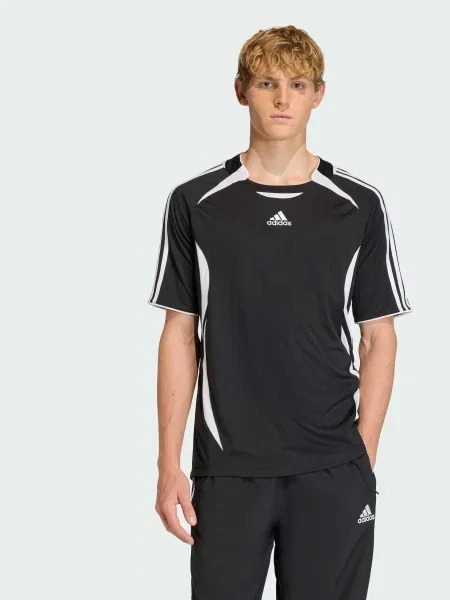 Переработанный футболка Adidas черная