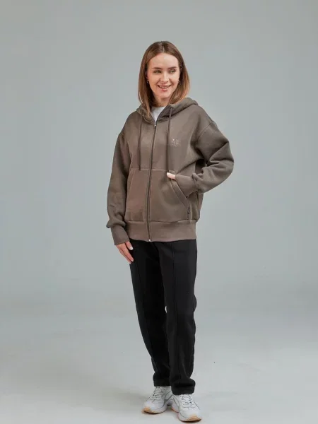 Кофта Umon сіро/бежевий бавовна/еластан бежевий