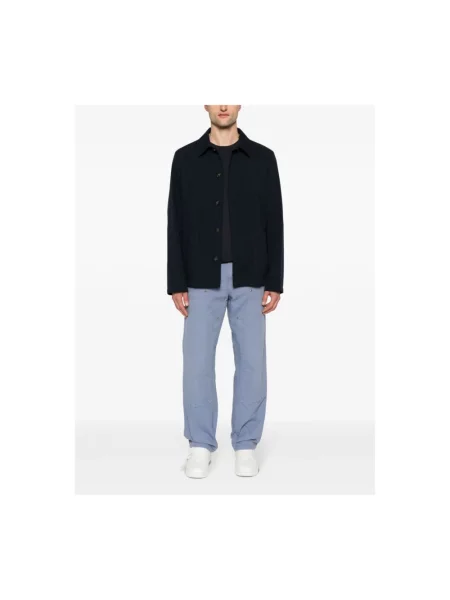 A.P.C. Kurtki Mężczyzna Niebieski M Brest Overshirt granatowa