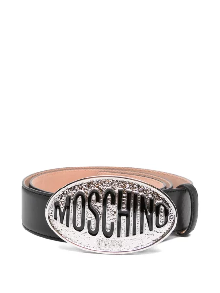 Curea Moschino din piele cu cataramă negru