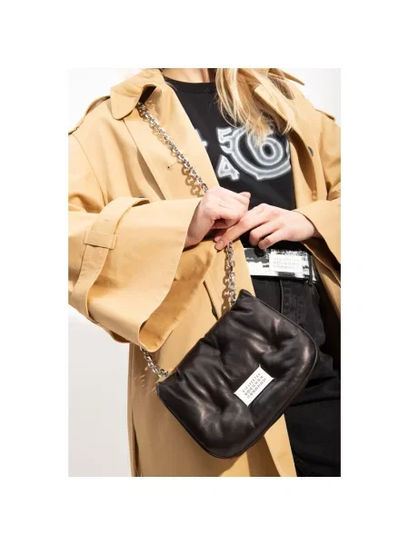 Torebka Maison Margiela skórzana pikowana czarna