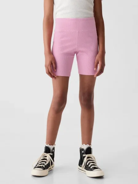 Pantaloni scurți Gap biker cu nervuri roz