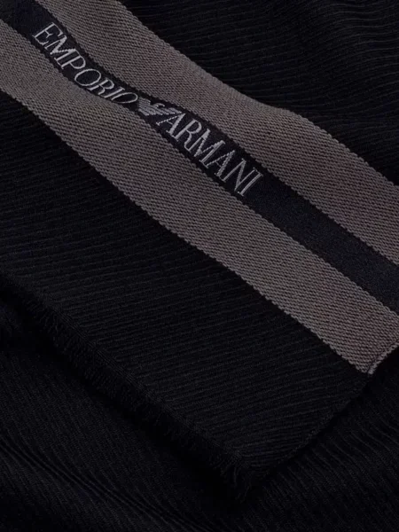 Fular Emporio Armani cu imagine negru