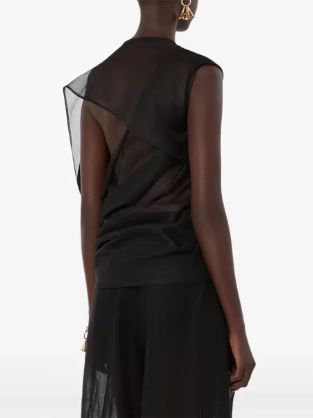 Bluză Sportmax asimetrică negru