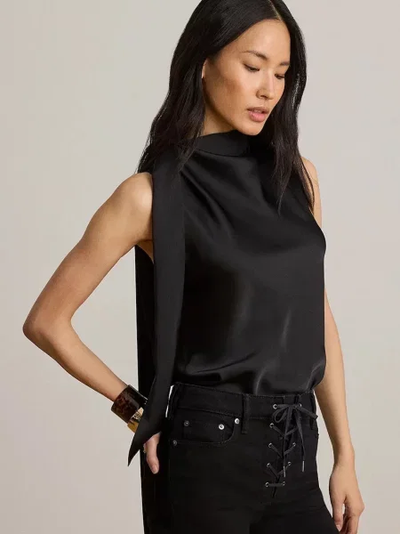 Lauren Ralph Lauren bluză pentru femei negru