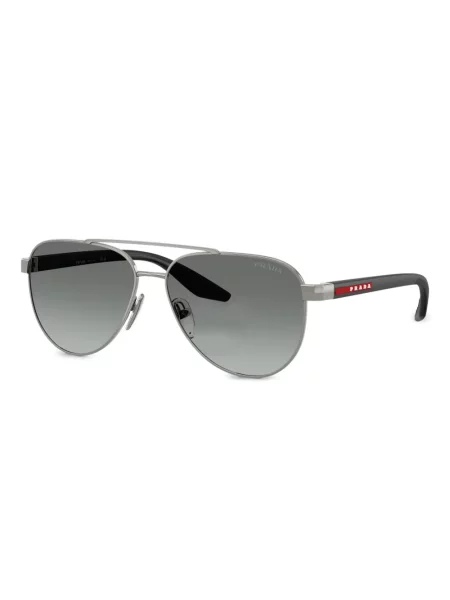 Ochelari de soare aviator Prada Linea Rossa gri