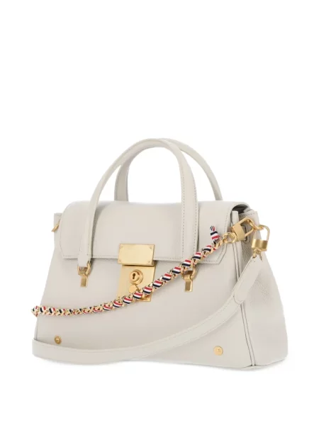 Geantă shopper Thom Browne din piele