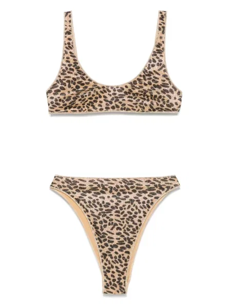 Bikini Oseree cu imagine cu model leopard maro