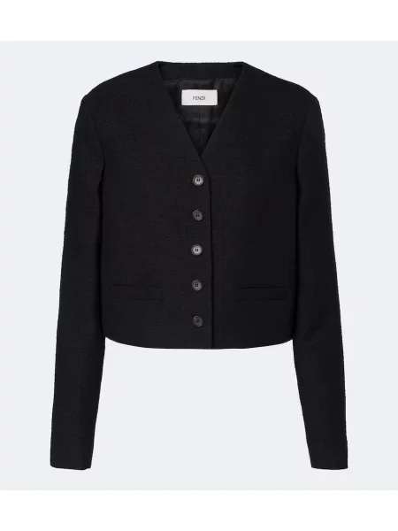 Geacă Fendi de lână negru